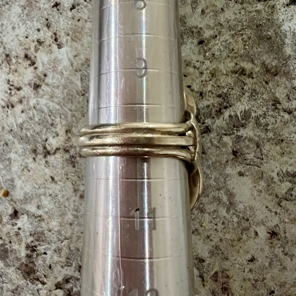 Native Navajo Sterling Silver and Turquoise Snake Ring - Picture 4 of 9